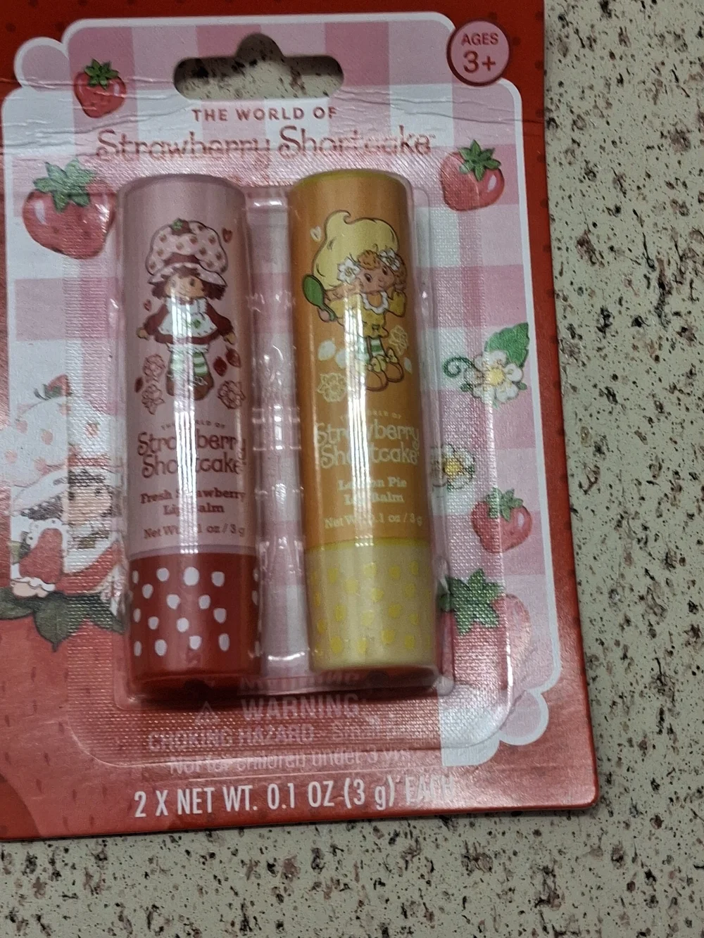 Strawberry Shortcake Lip Balm Duo - Pink & Yellow